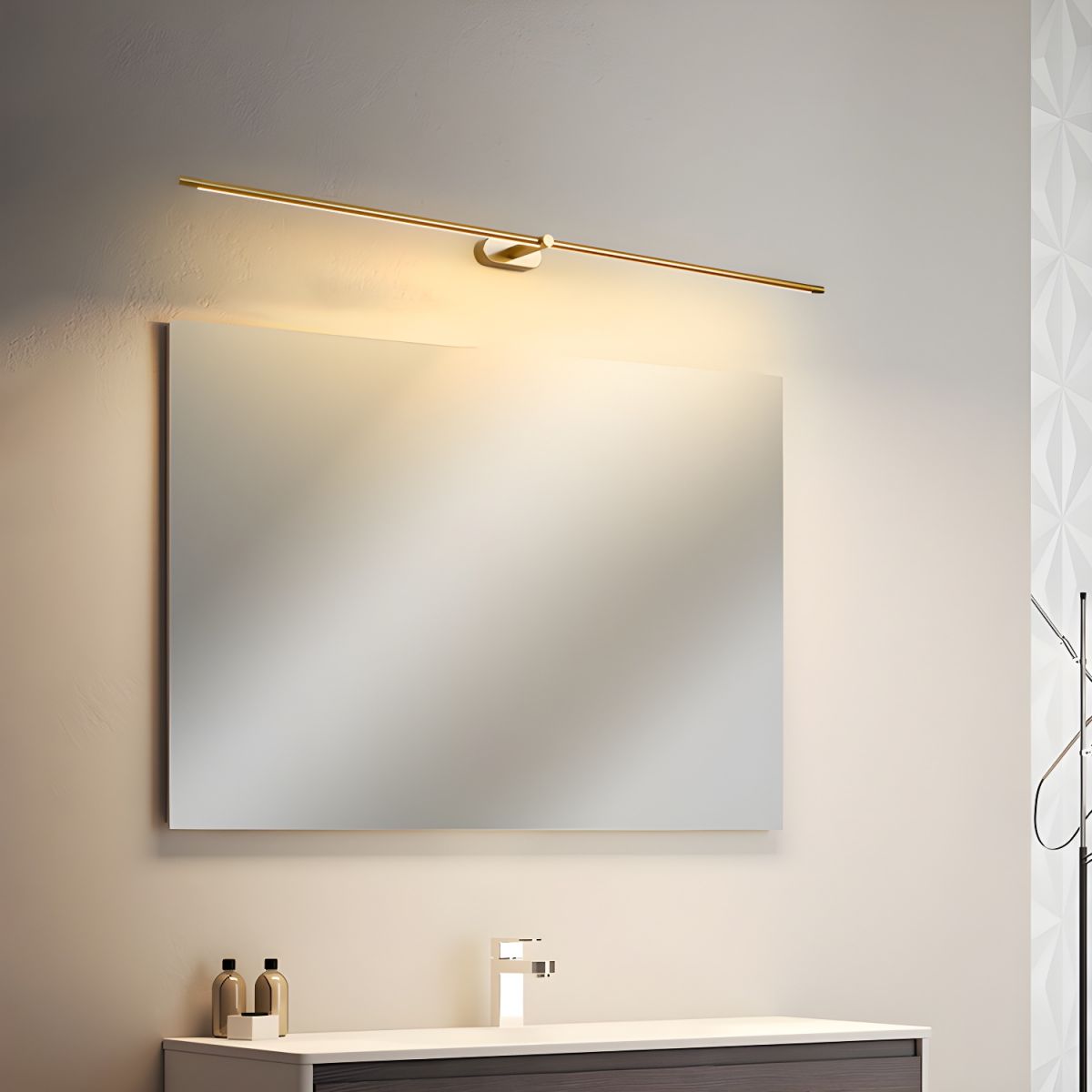 Brushed Nickel Bathroom Wall Lights | Sleek Modern Vanity Lighting