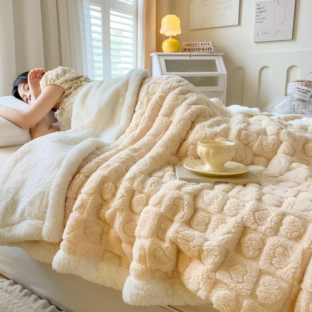 Ultra-Soft Sherpa Fleece Blanket – Cloud Warmth Cozy Comfort Throw - Atelier Dubois Paris