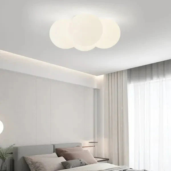 Sleek Modern Ceiling Light with Unique Cloud Hardware Accents