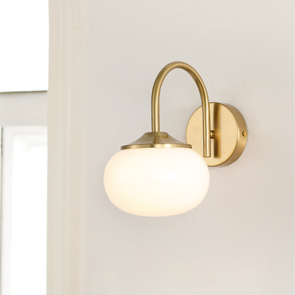 Modern Pink and White Glass Ball Wall Lamp | Living Room