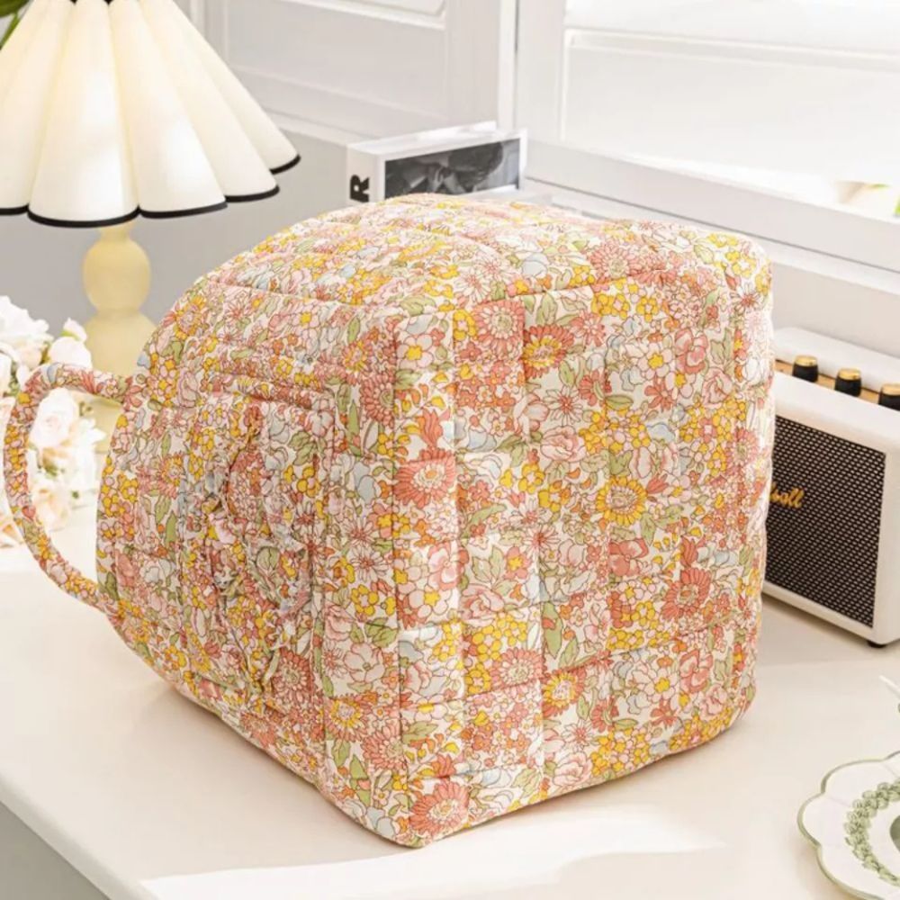Decorative Floral Fabric Basket | Durable Storage Basket