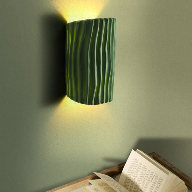 Modern Resin LED Wall Light – Semi-Cylindrical Resin Fixture