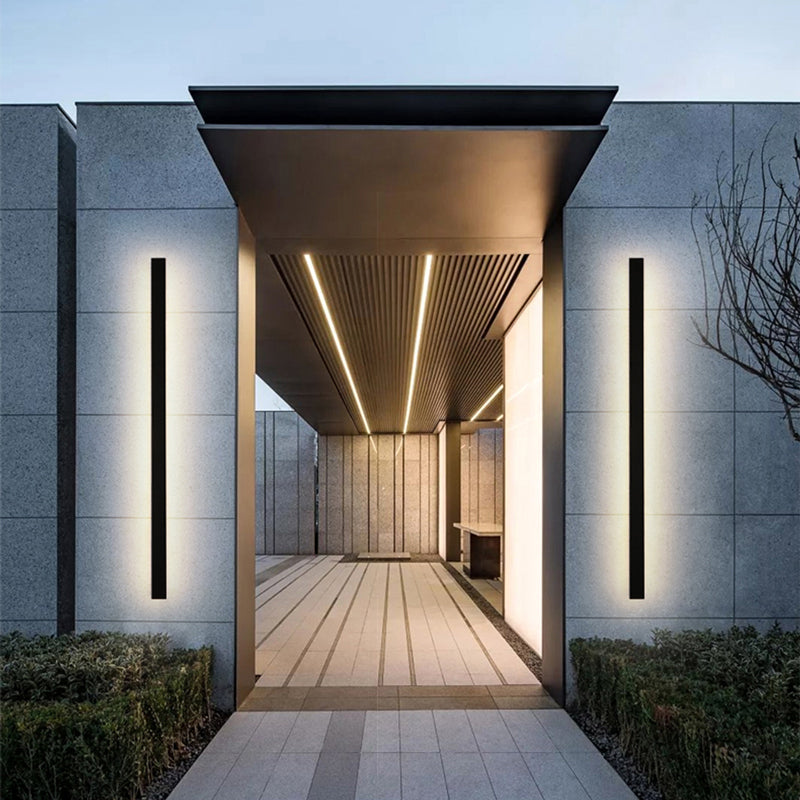 Outdoor Metal LED Linear Wall Lamp – IP65 Exterior Light