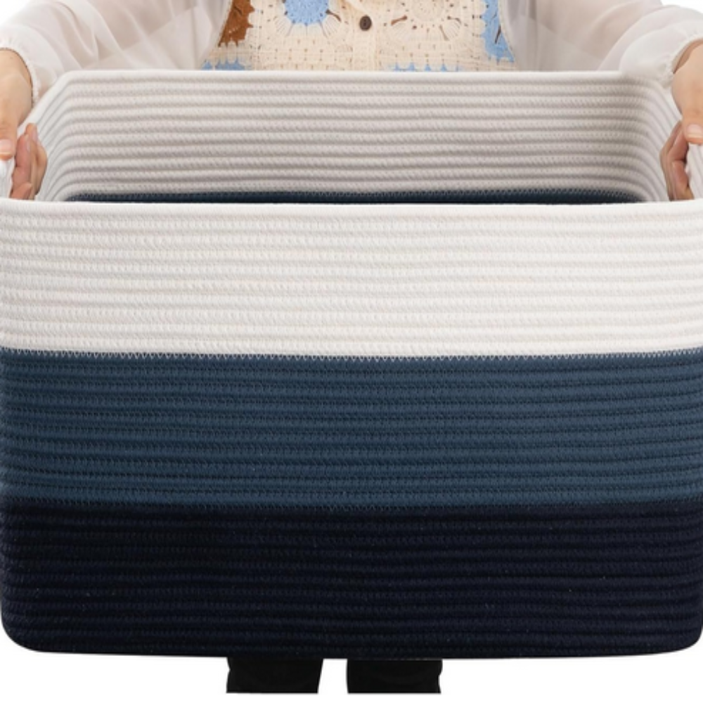 Soft Woven Cotton Rope Basket | Durable Storage Basket