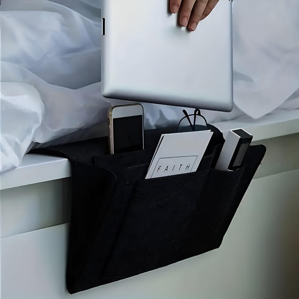 Multi-Pocket Bedside Organizer | Functional Nightstand Storage