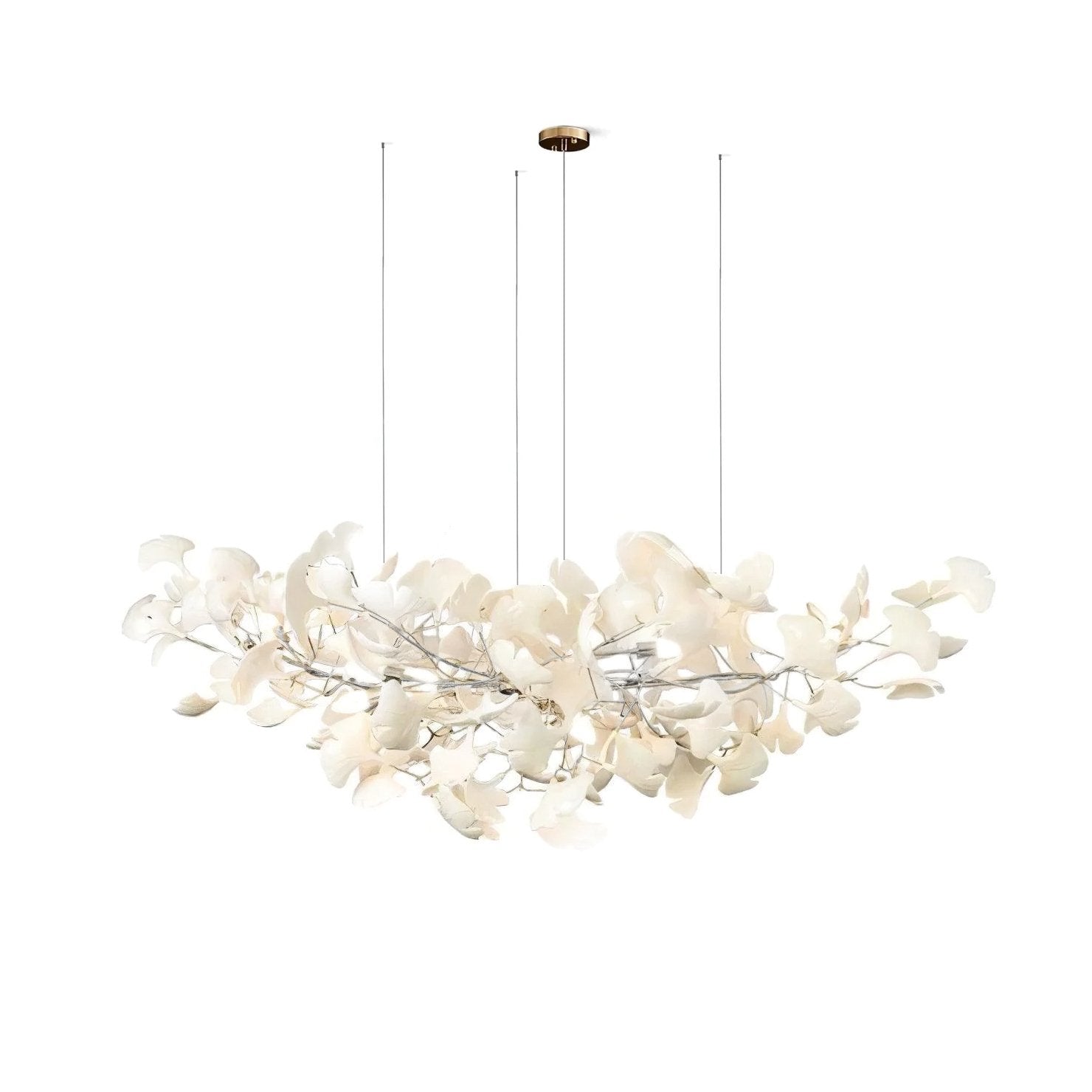 Modern Ceramic Gingko Tree Petal Chandelier