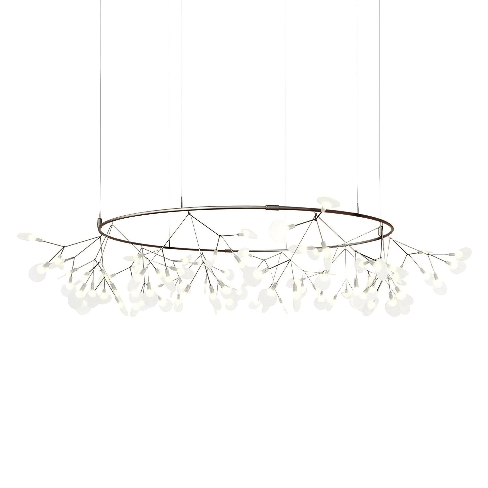 Black Firefly LED Pendant Chandelier – Contemporary Hanging Light