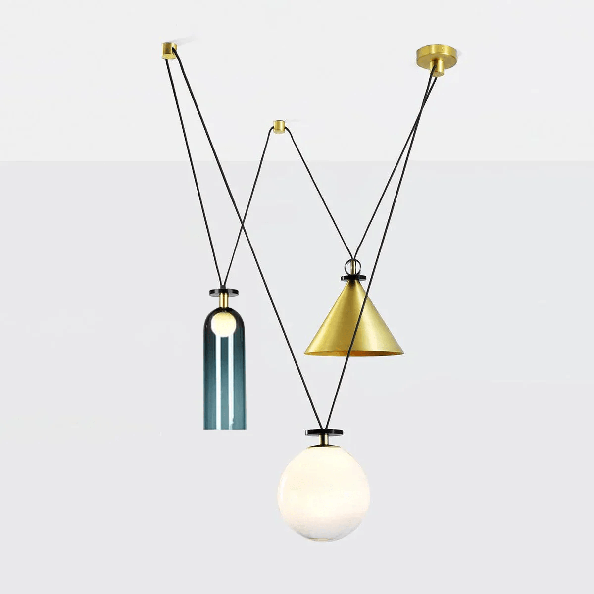 Geometric Art Chandelier – Contemporary Modern Pendant Light