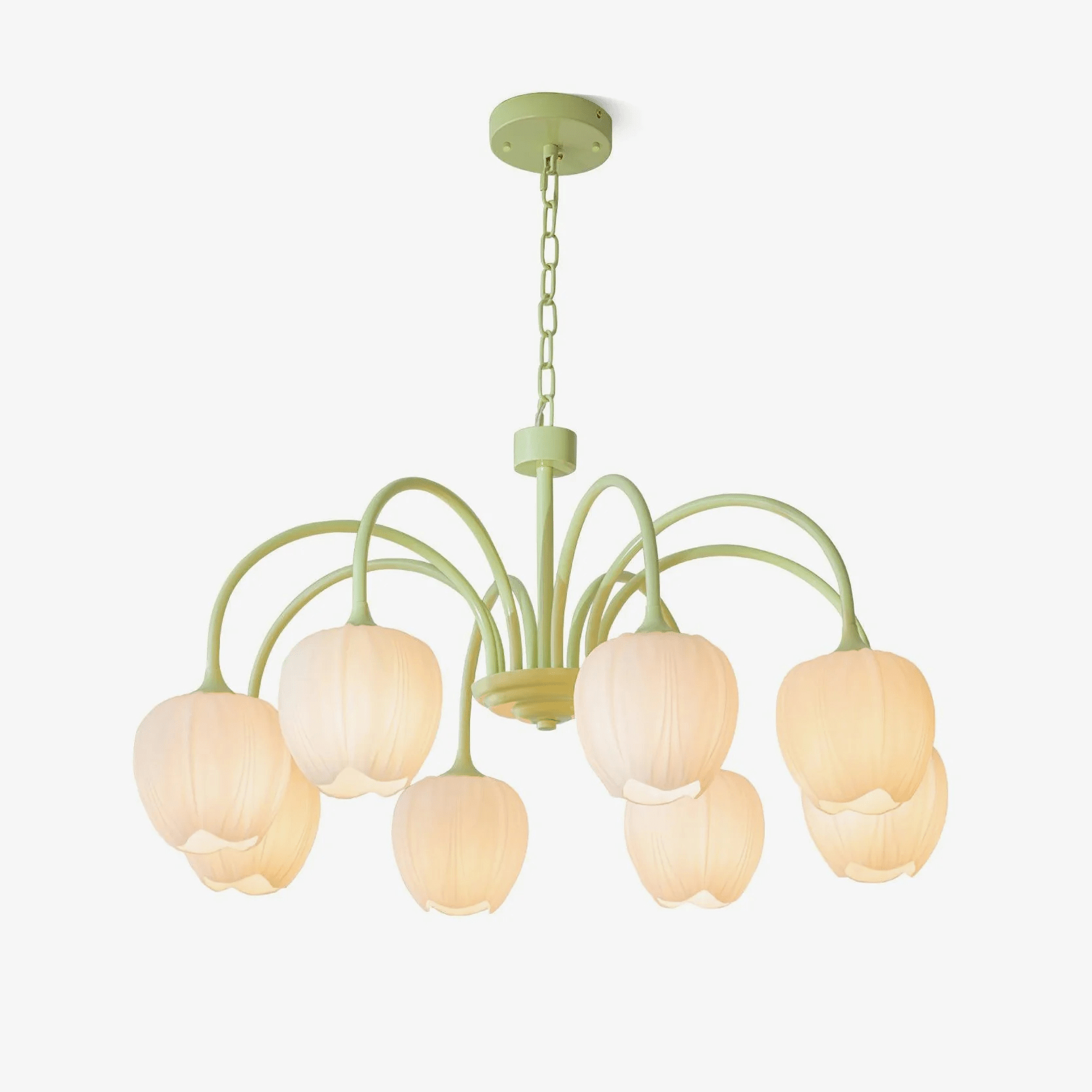 Tulip Matcha Pendant Chandelier – Stylish Lounge Hanging Light
