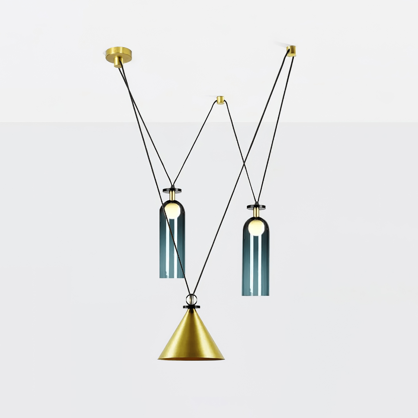 Geometric Art Chandelier – Contemporary Modern Pendant Light