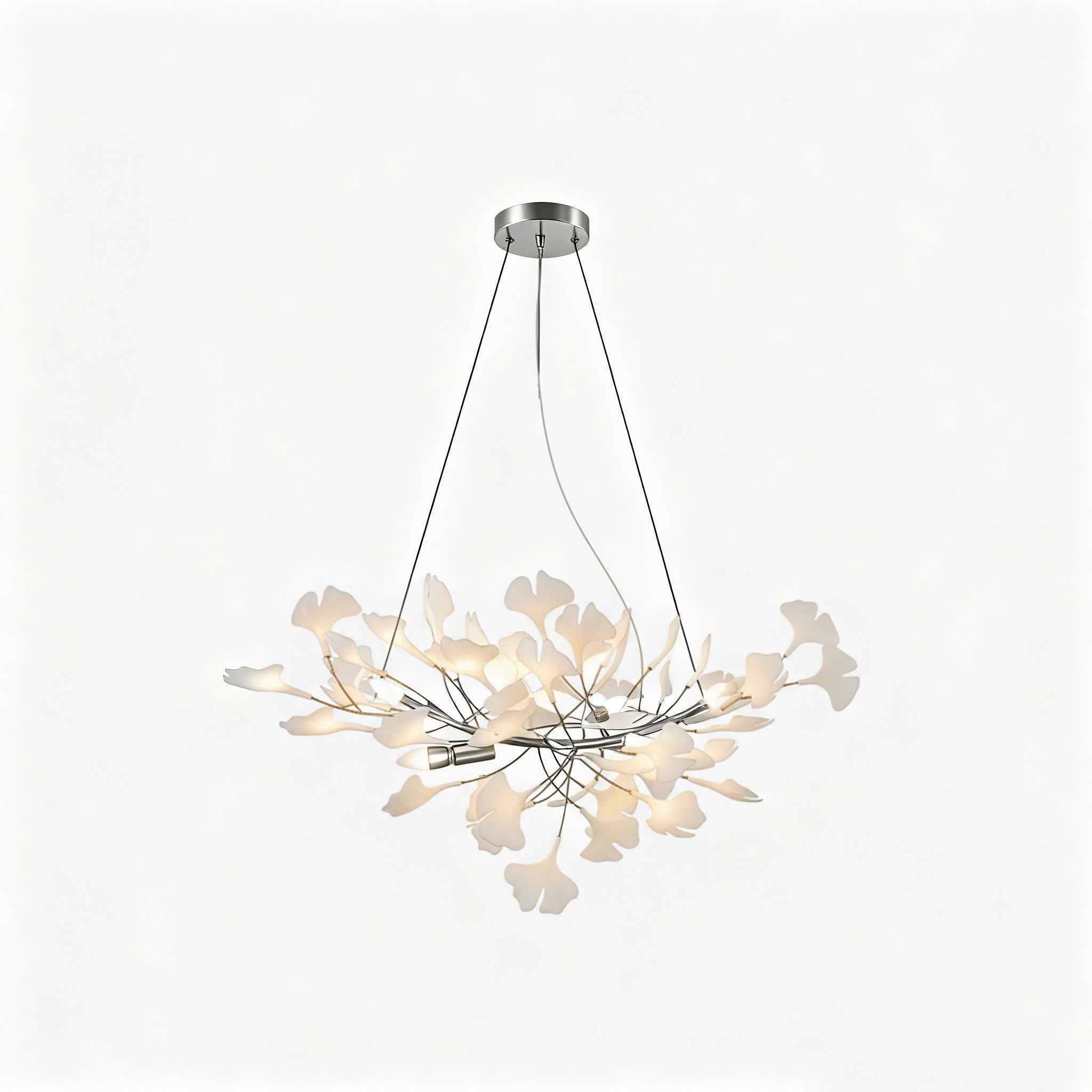 Modern Ceramic Gingko Tree Petal Chandelier