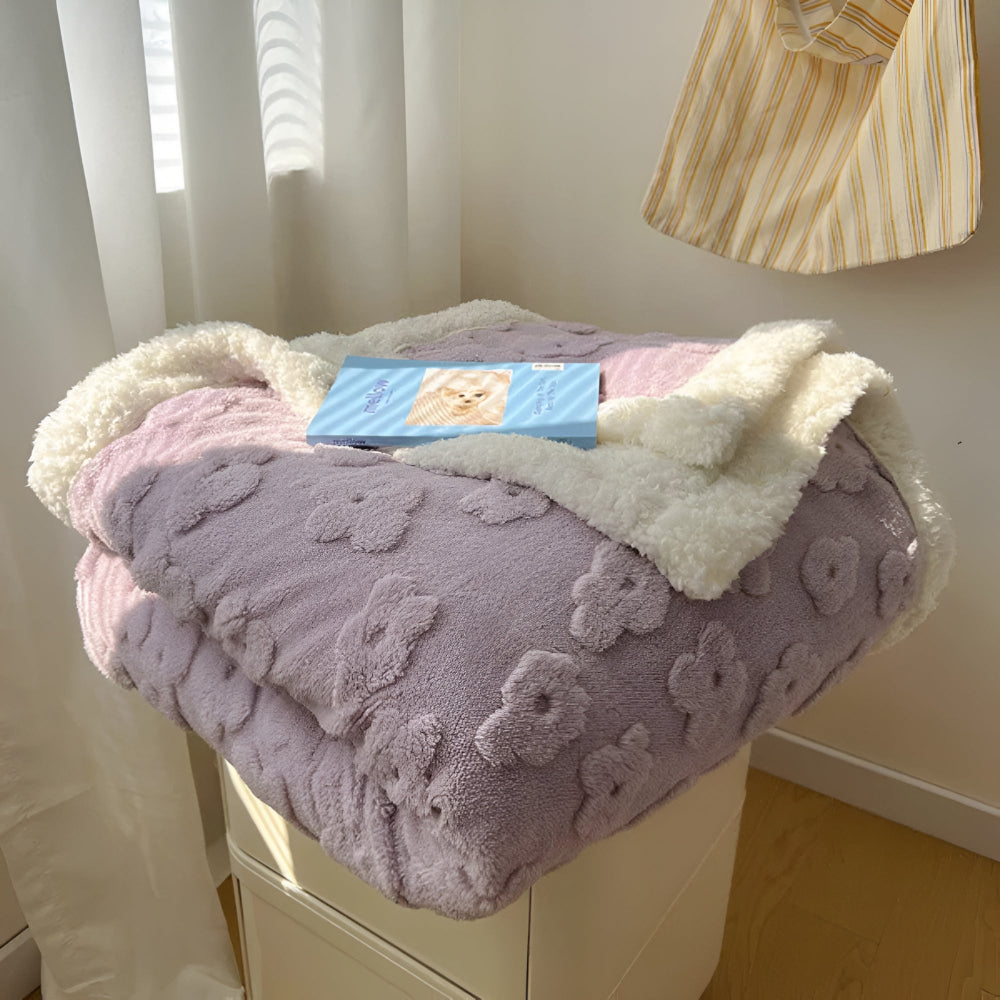 Snuggle Blanket with Floral Motif