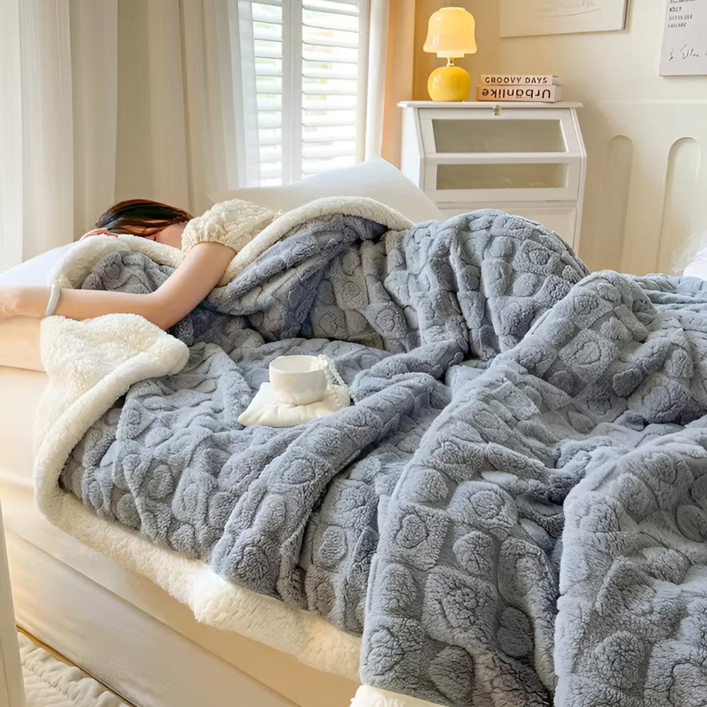 Ultra-Soft Sherpa Fleece Blanket – Cloud Warmth Cozy Comfort Throw