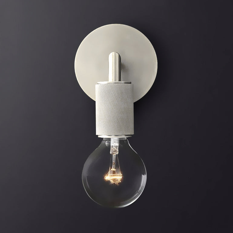 Modern Brass Wall Light Sconce with Double Bulbs | Metal Fixture