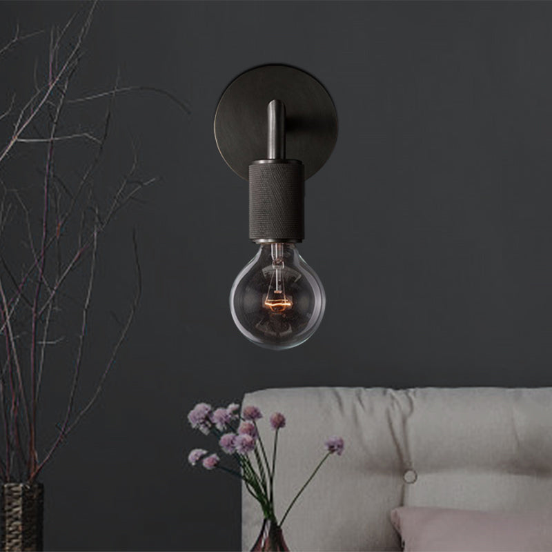 Modern Brass Wall Light Sconce with Double Bulbs | Metal Fixture