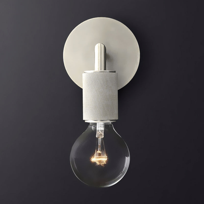 Modern Brass Wall Light Sconce with Double Bulbs | Metal Fixture