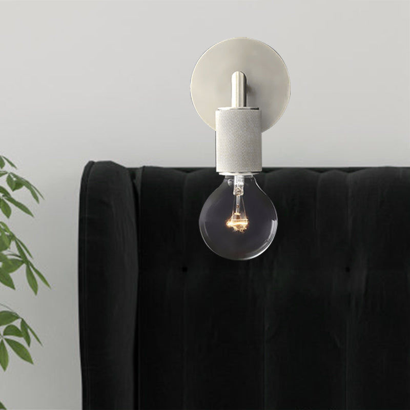 Modern Brass Wall Light Sconce with Double Bulbs | Metal Fixture