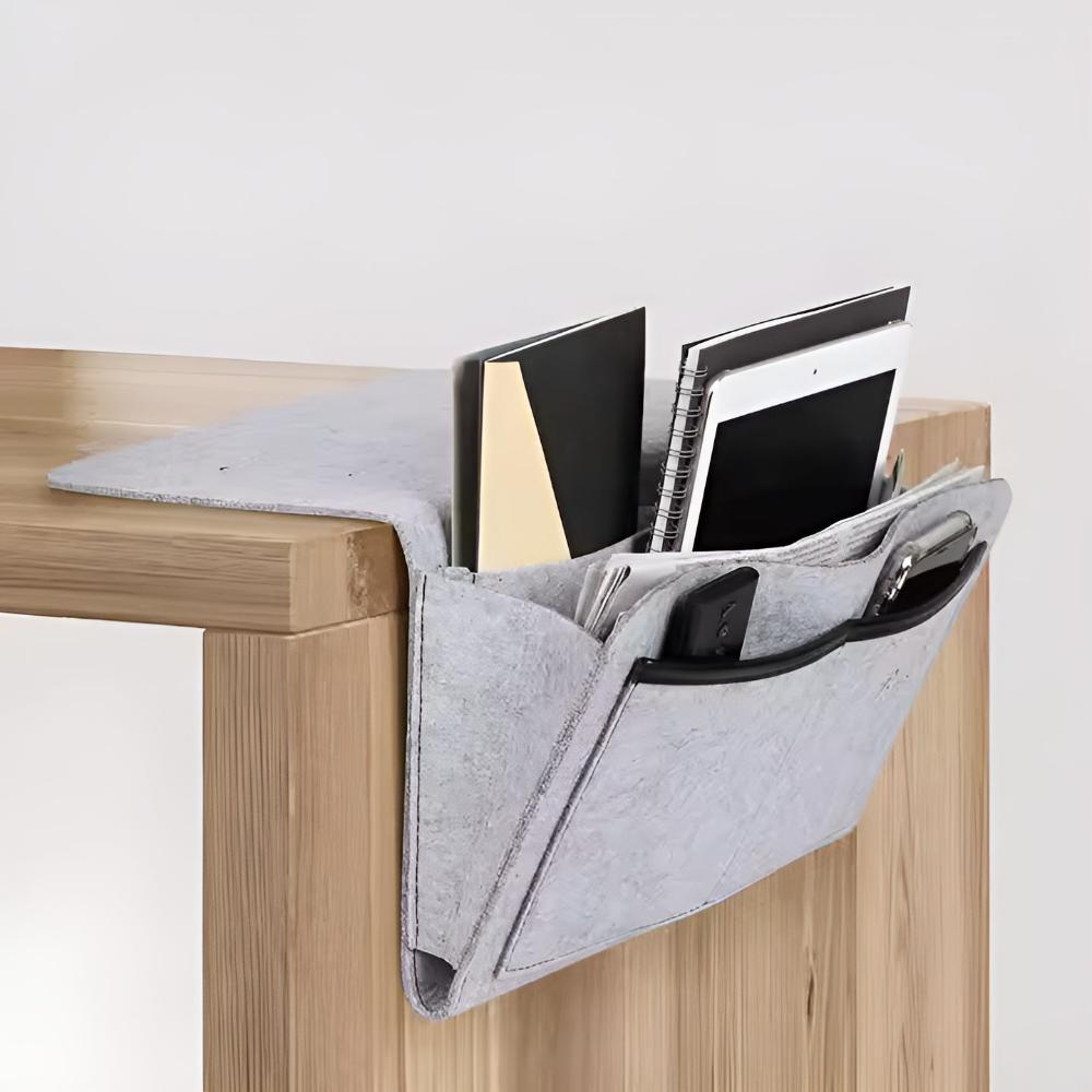 Multi-Pocket Bedside Organizer | Functional Nightstand Storage