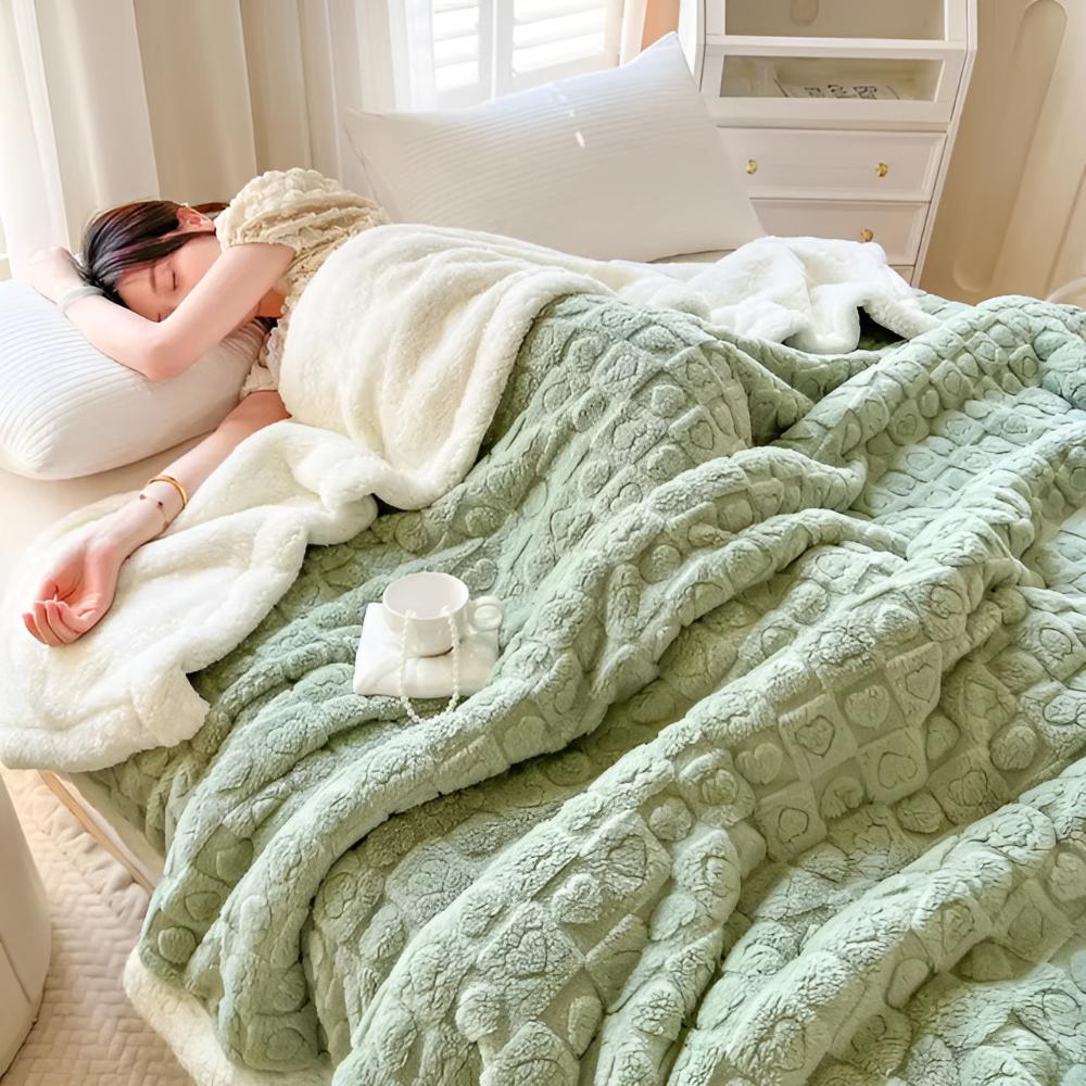 Ultra-Soft Sherpa Fleece Blanket – Cloud Warmth Cozy Comfort Throw - Atelier Dubois Paris