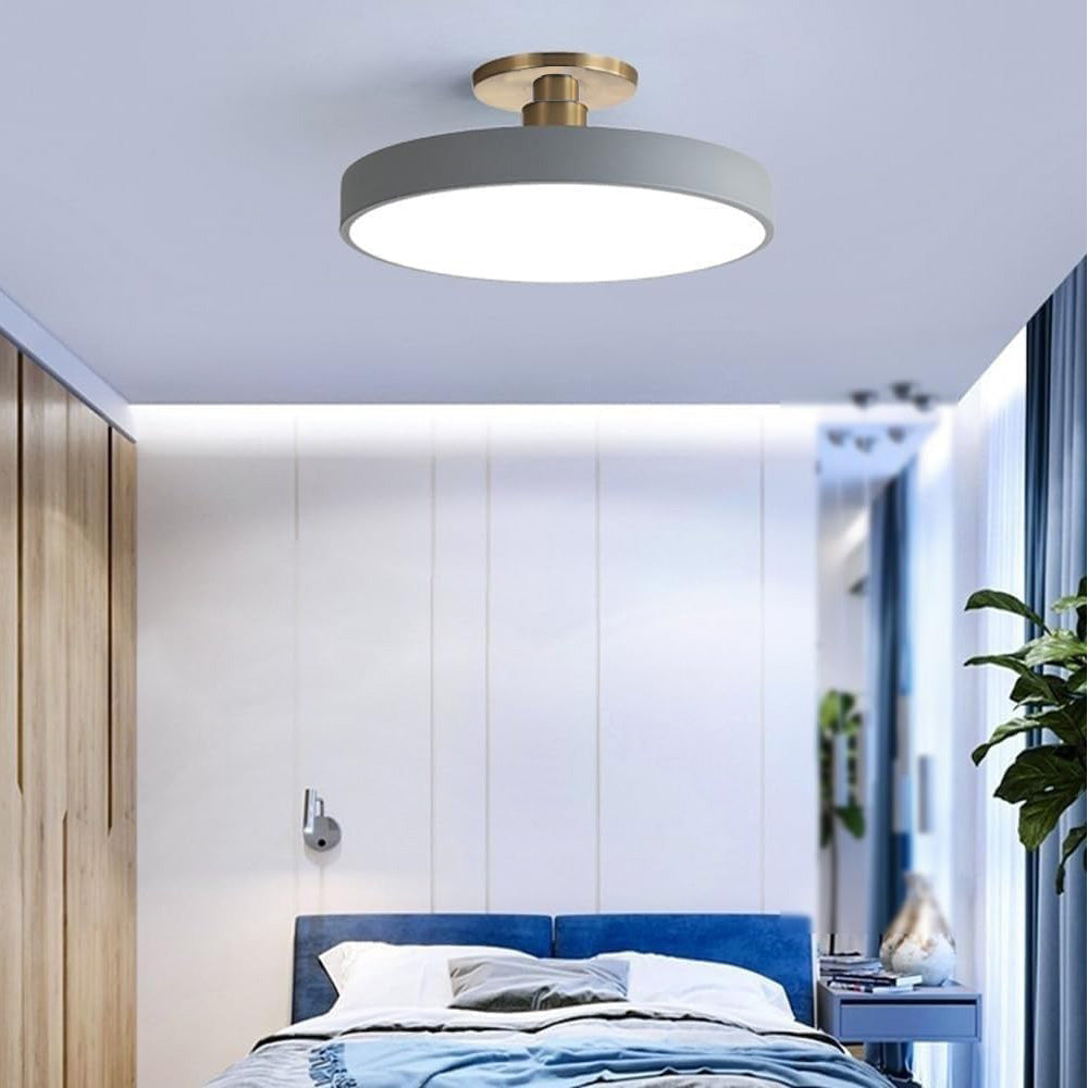 Modern Circular LED Ceiling Lamp – Semi-Flush Design - Atelier Dubois Paris