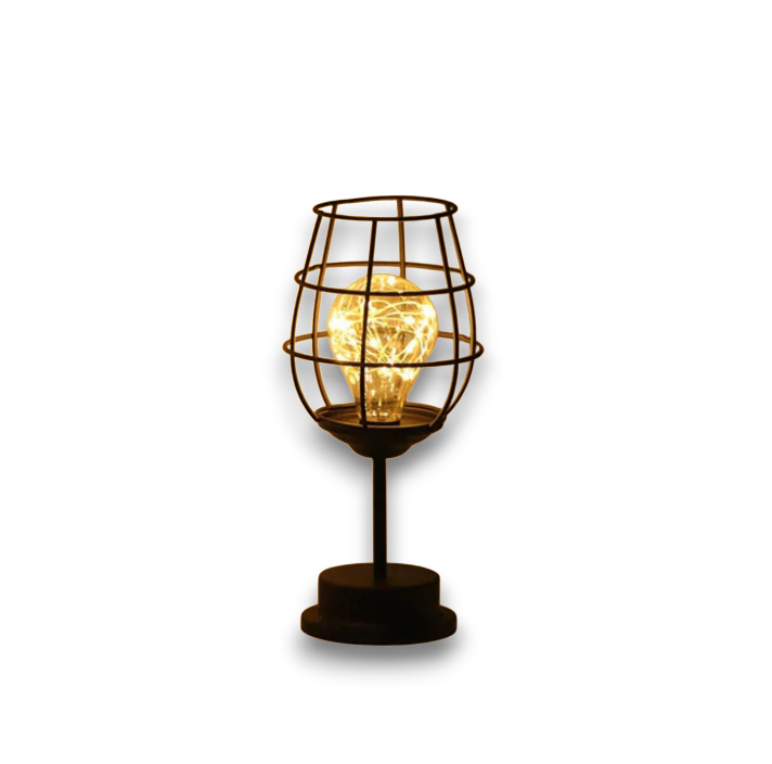 Retro Iron Art LED Table Lamp – Classic Desk Light