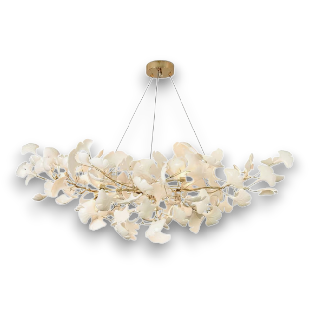 Modern Ceramic Gingko Tree Petal Chandelier