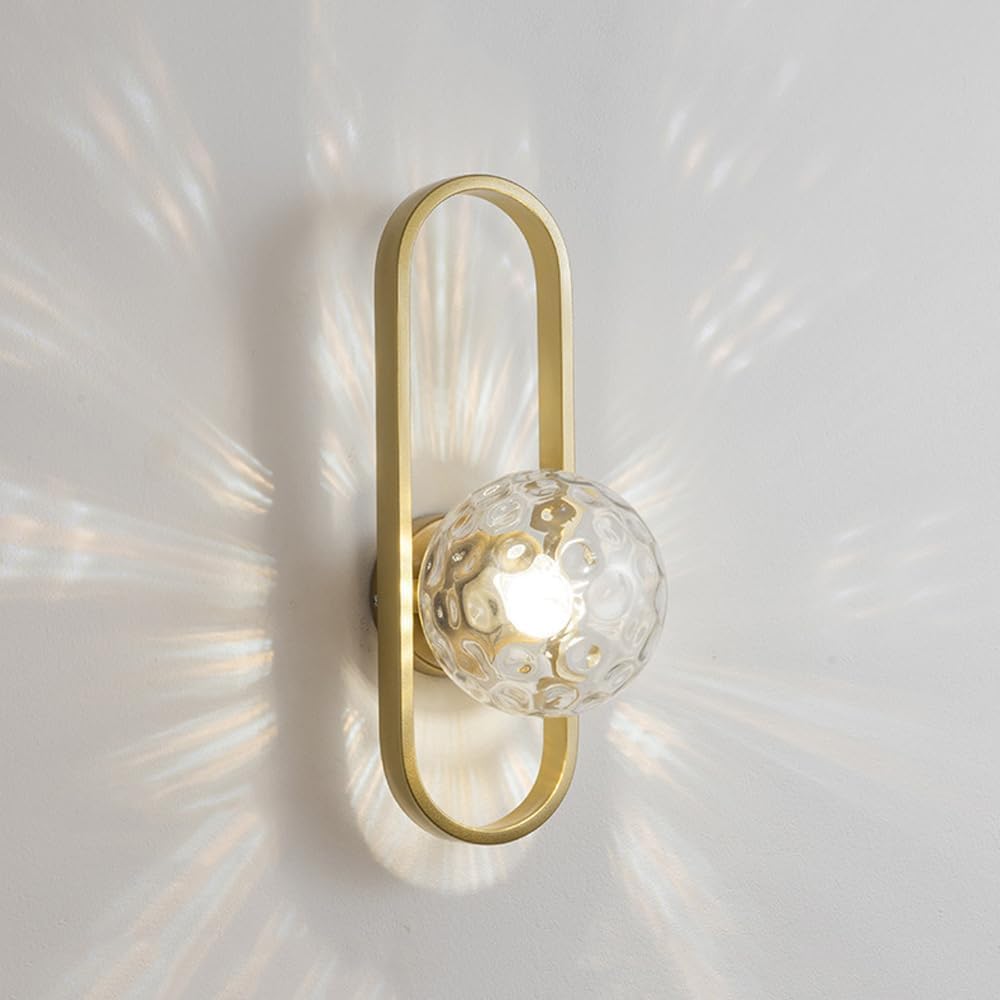 LED Glass Globe Wall Sconce –  Oval Frame Wall Lamp