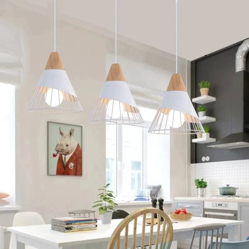Contemporary Pendant Lamp with Iron Shade – E27 Base