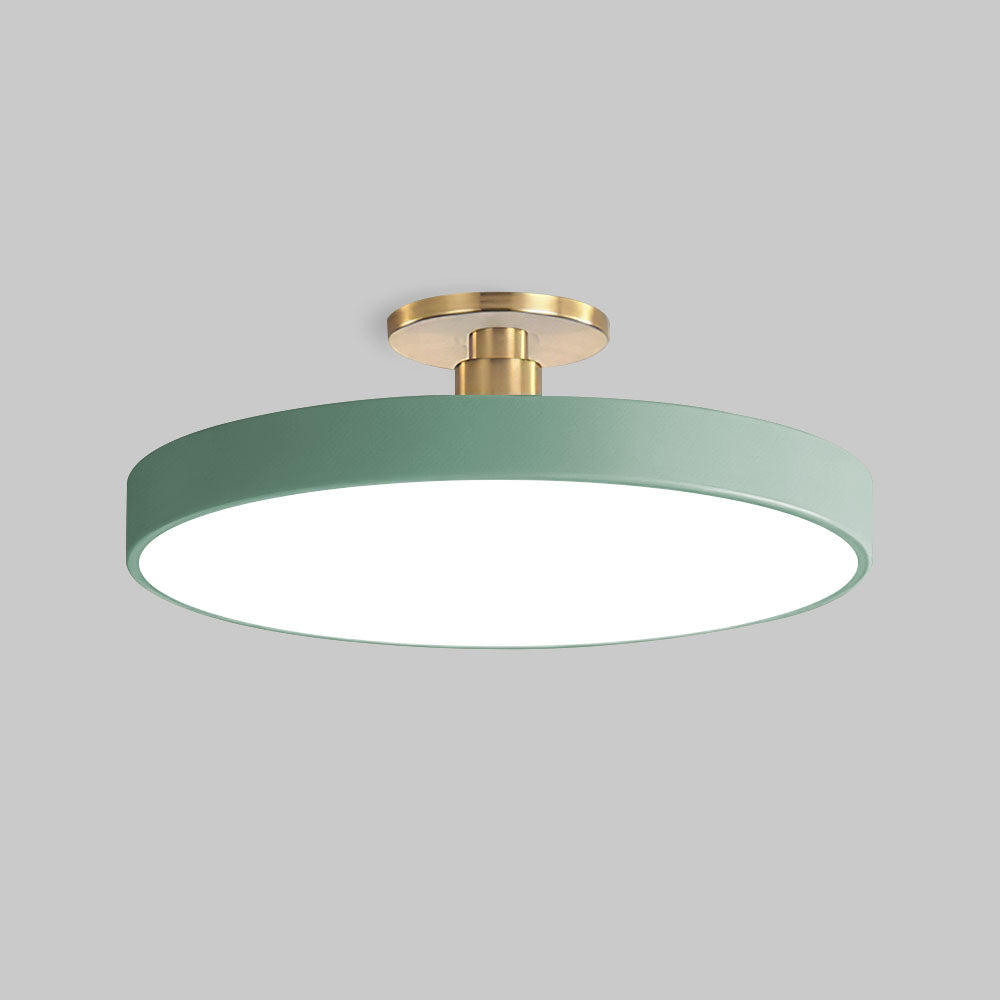 Modern Circular LED Ceiling Lamp – Semi-Flush Design - Atelier Dubois Paris