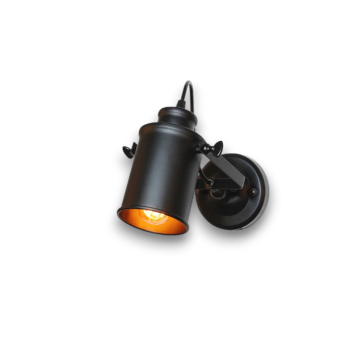 Indoor Industrial Wall Lamp – Adjustable Spotlight Head