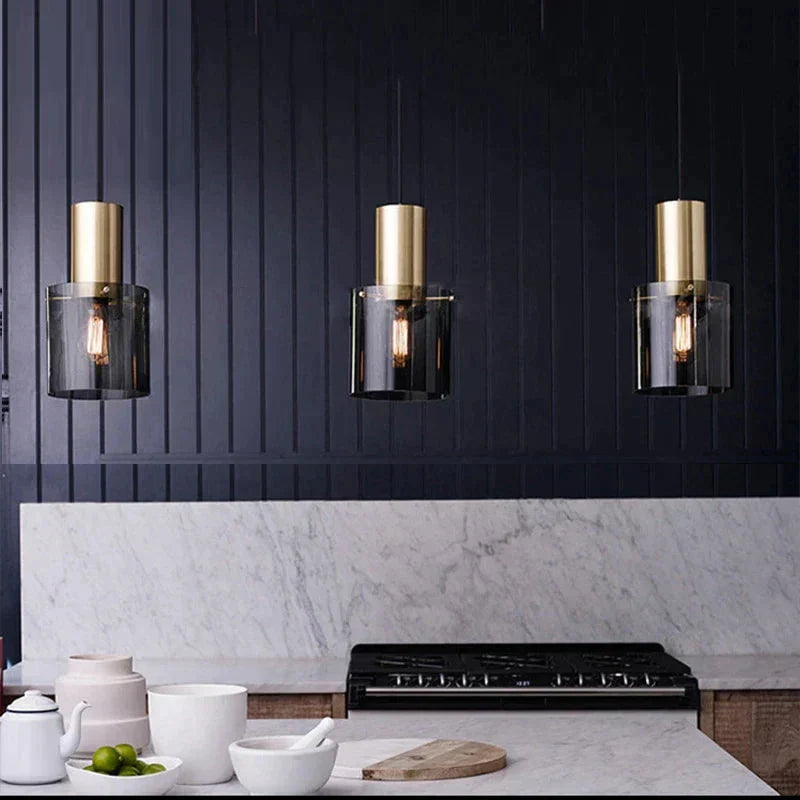 Elegant Pendant Light Featuring Smoked Glass – E14 Socket Included