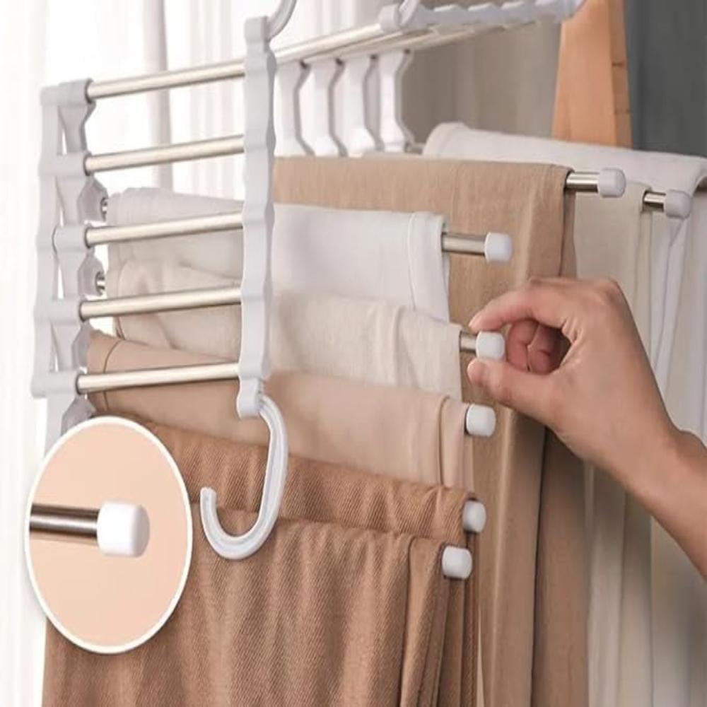 Foldable Stainless Pants Rack | Trousers Organizer