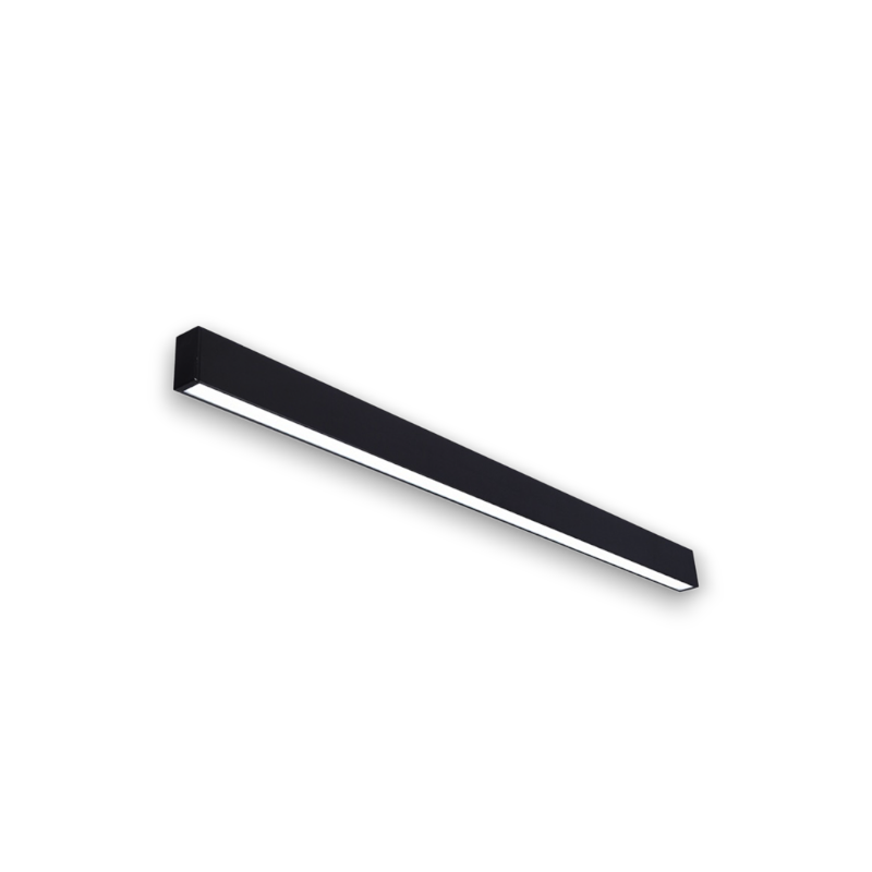 Black Linear LED Ceiling Light – Modern Minimalist Strip Lamp