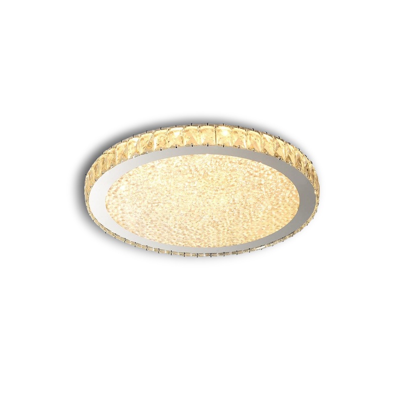 Modern Crystal Ceiling Light – Flush Mount Fixture with Sparkling Crystals