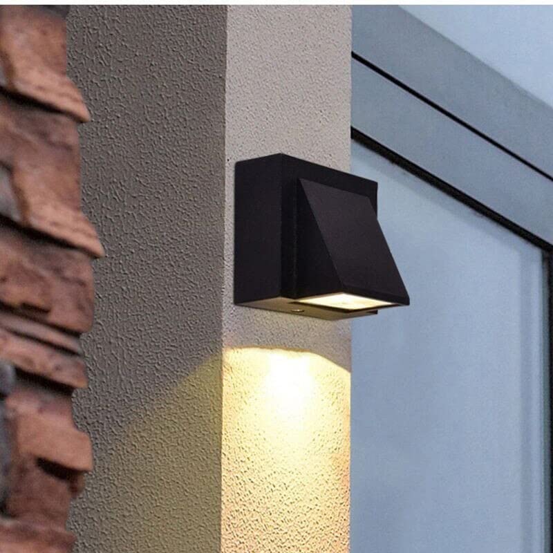 Contemporary Black Metal LED Outdoor Wall Light