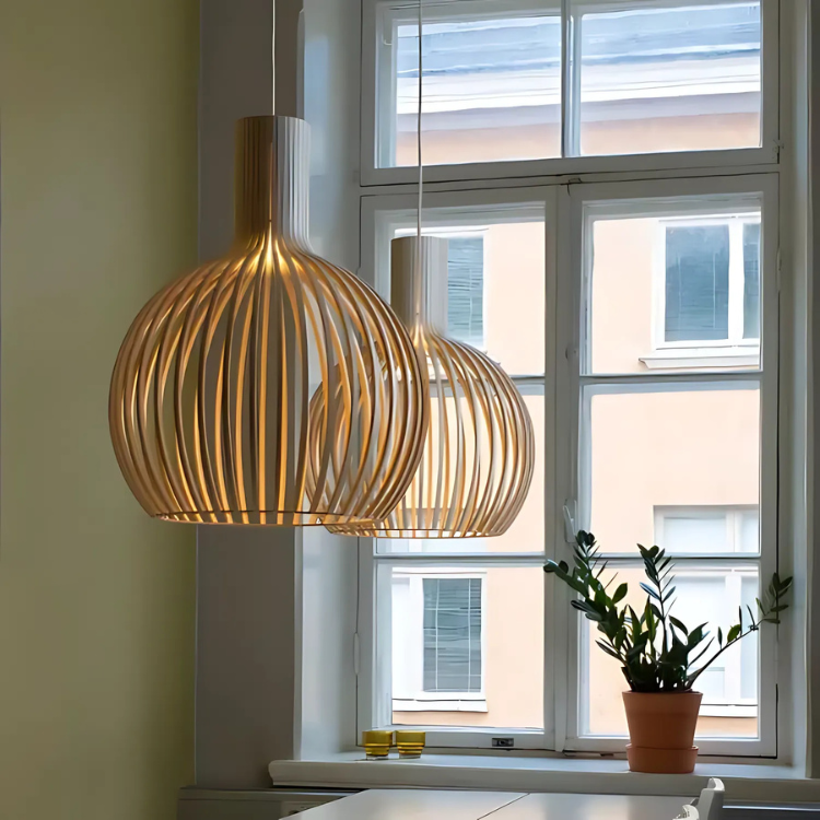 Organic Bamboo Pendant Light for Modern Interiors