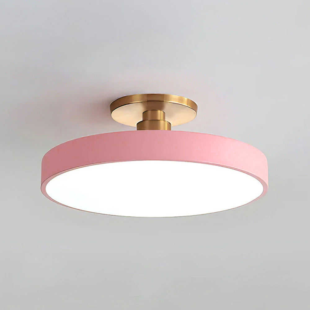 Modern Circular LED Ceiling Lamp – Semi-Flush Design - Atelier Dubois Paris