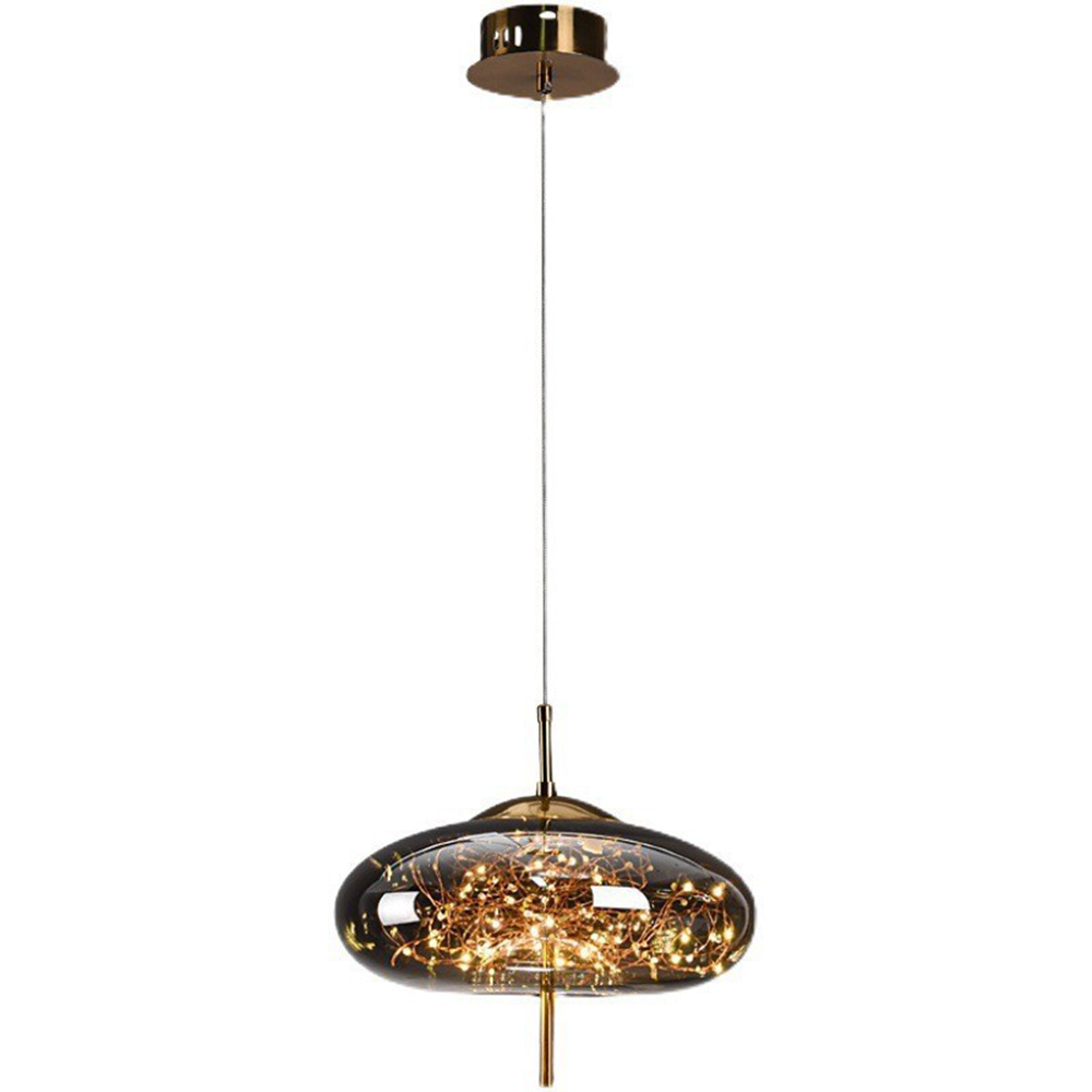 Crystal-Accented LED Ceiling Lamp – Contemporary Style