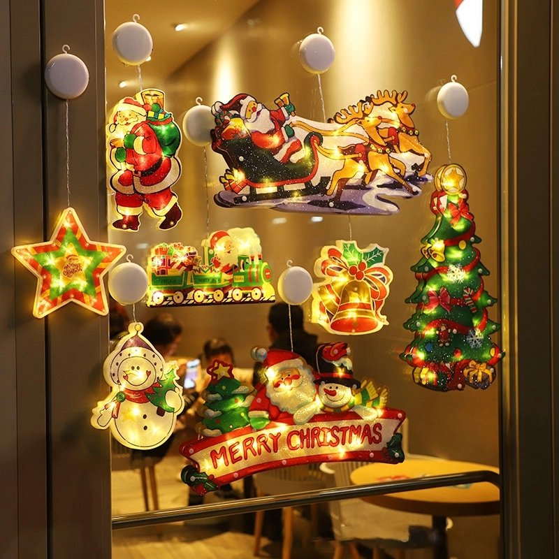 Enchanting Christmas Lights | Santa Holiday Greeting Decor Light