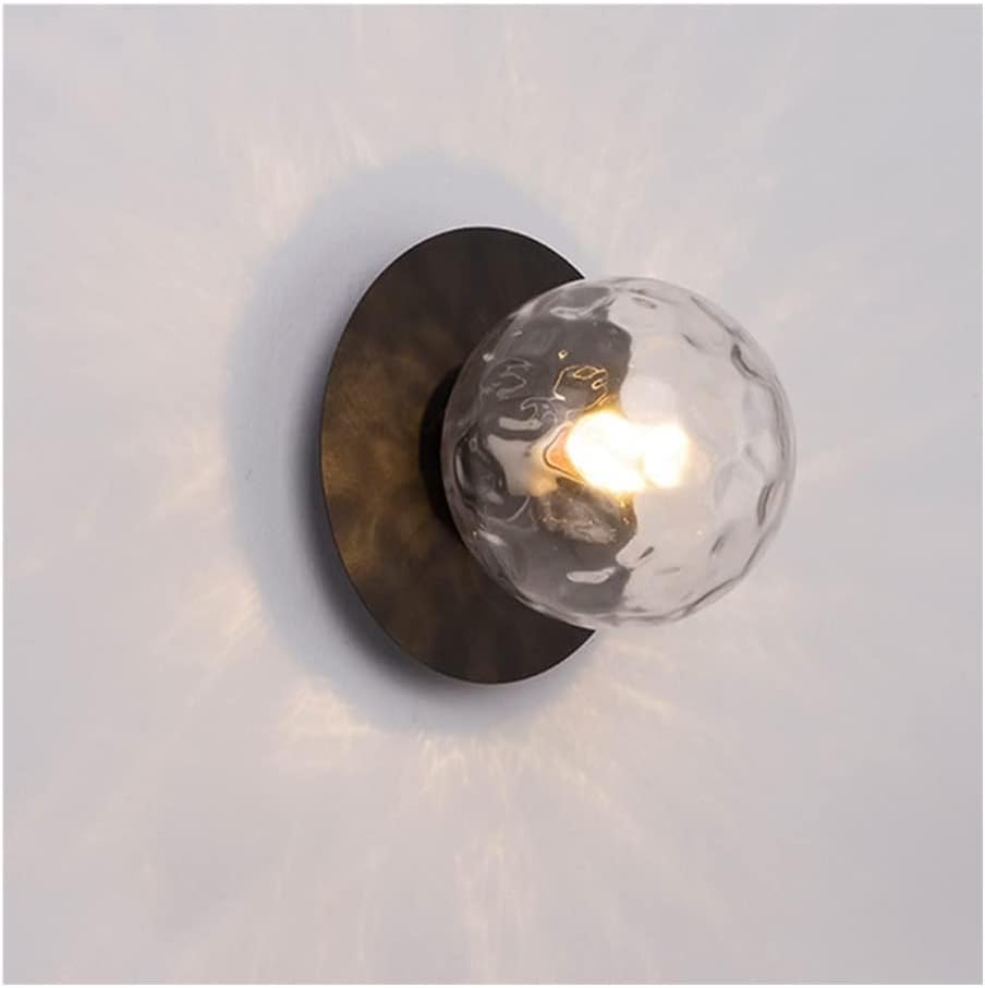 Compact Indoor Wall Lamp – Space-Saving Metal and Glass Design