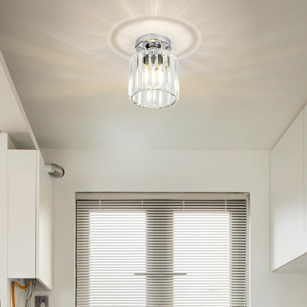 Modern Flush Mount Ceiling Light – 1-Light Hallway Fixture