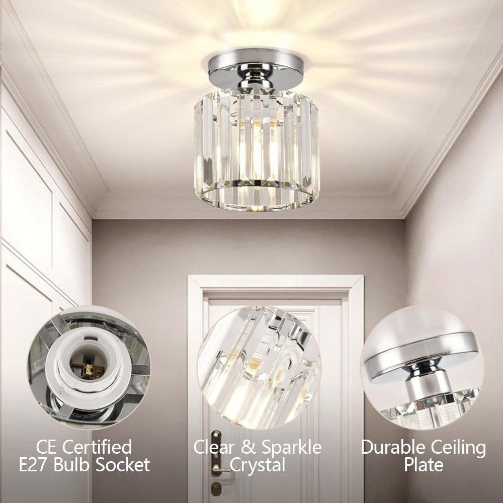 Modern Flush Mount Ceiling Light – 1-Light Hallway Fixture