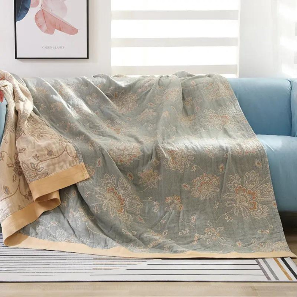 Decorative Throw Blanket – Floral Motif