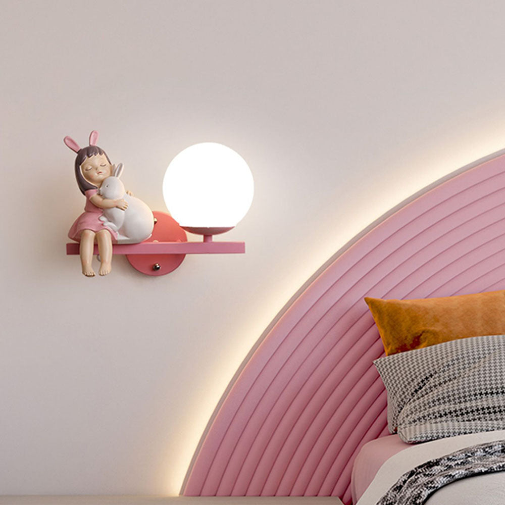 Contemporary Whimsical Wall Lamp – Metal and Glass LED Fixture