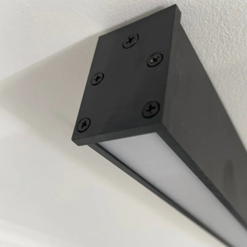 Black Linear LED Ceiling Light – Modern Minimalist Strip Lamp