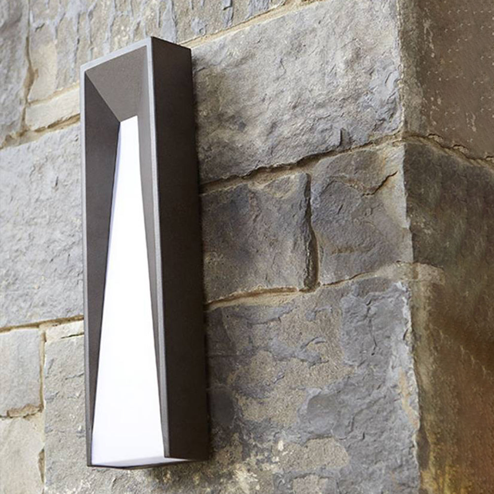 Modern Metal Outdoor Wall Light – Rectangular LED Light, IP65 Rated