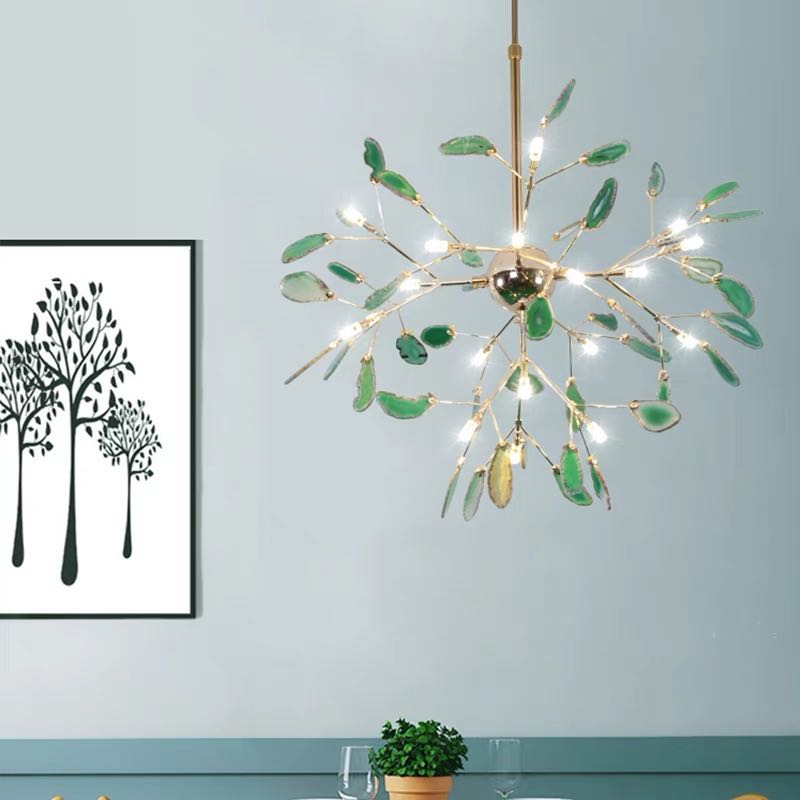 Colourful LED Nordic Chandelier – Modern Metal Ceiling Light