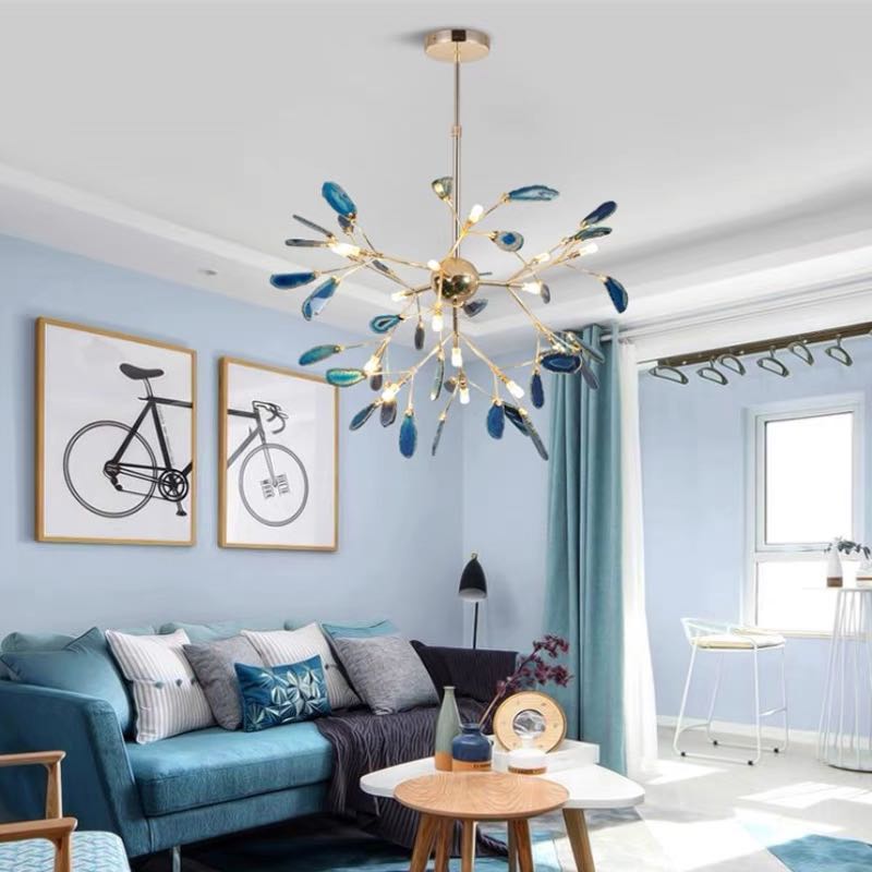 Colourful LED Nordic Chandelier – Modern Metal Ceiling Light