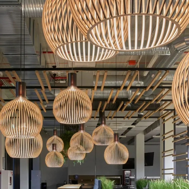Organic Bamboo Pendant Light for Modern Interiors