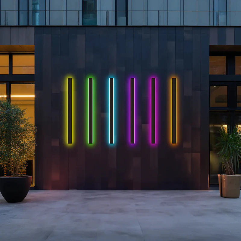 Outdoor Metal LED Linear Wall Lamp – IP65 Exterior Light